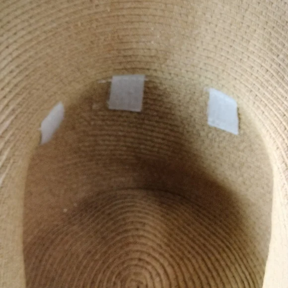 Cappelli Stylish Tan White Sun Hat Pool Beach Resort Travel Gardening - Picture 4 of 8